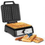 Gaufrier avec 2 gaufres, 1600 w, acier inoxydable, puissance r�glable, teesa