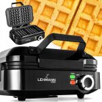 Gaufrier pour 2 grandes gaufres, contr�le de la temp�rature, puissant et �tanche, 2000 w