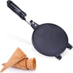 Gaufrier cornets glace 17 cm, multifonction, antiadh�sif, cr�pi�re � gaz pour c�nes / omelettes.