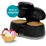 Gaufrier double 1 000 w antiadhesif noir