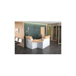 Gautier - banque d'accueil d'angle compacte l 203 x p 163 cm sunday ch�ne