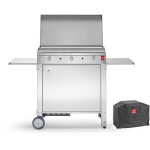 Gaz - chef 80 lisse + chariot fermé + couvercle + housse planet - plancha planet Gaz - chef 80 lisse + chariot fermé + couvercle + housse planet - plancha planet