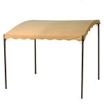 Gazebo pergola tonnelle de jardin sable 2, 5x3 m h 2, 5 / 2 m en acier