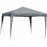 Gazebo tonnelle de jardin tente de rcption barnum gris 3x3 m en acier