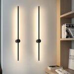 Applique murale led 2er gbly lampe murale d'intérieur - 60cm lampe de couloir moderne noire lampe d'escalier ... Applique murale led 2er gbly lampe murale d'intérieur - 60cm lampe de couloir moderne noire lampe d'escalier ...