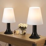 Lampe de chevet, lampe de table de salon avec cble - set de 2 lampes de table, petite lampe noire e14, ...