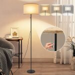 Lampe de chevet vintage : lampe de lecture dimmable led 136cm lampe de chevet beige abat - jour 3000k ...