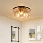 Gbly - lampe de plafond , plafonnier de salon noire e27, lampe de salon de design moderne, clairage ...