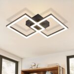 Plafonnier led lampe de plafond: 24w 4000k noir lampe de salon moderne design lampe de couloir neutre ...