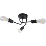 Gbly - plafonnier vintage lampe de plafond rétro - noir 3 - flamme lampe de salon pour salon chambre ... Gbly - plafonnier vintage lampe de plafond rétro - noir 3 - flamme lampe de salon pour salon chambre ...