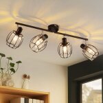 Plafonnier vintage spot de plafond 3flammes - lampe de plafond abat - jour en cristal retro spot industriel ...