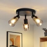 Spot de plafond gbly 3 ampoules noir : plafonnier vintage plafonnier rétro e14 spots de plafond industriels ... Spot de plafond gbly 3 ampoules noir : plafonnier vintage plafonnier rétro e14 spots de plafond industriels ...