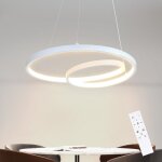 Suspension table  manger lampe suspendue led: lampe de cuisine  intensit variable suspension blanche ...