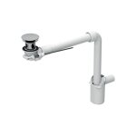 Geberit accessoires - siphon gain de place, pour les lavabos avec trop - plein, bonde avec tirette, chrome ...
