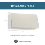 Coffre wc / armoire de rangement mural lineo - porte relevable, sans poigne - systme  fermeture ralentie ...