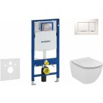 Duofix - bti - support pour wc suspendu avec plaque de dclenchement sigma 30, blanc / chrome brillant ...