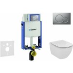 Kombifix - bti - support pour wc suspendu avec plaque de dclenchement sigma 01, chrome mat + ideal ...