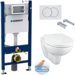 Pack wc bati - support geberit duofix + cuvette suspendue porcher sans bride + abattant ideal standard ...