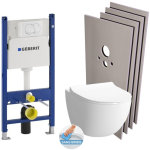 Pack wc bati support geberit + cuvette vitra sento rim - ex + abattant soft close + plaque blanche + ... Pack wc bati support geberit + cuvette vitra sento rim - ex + abattant soft close + plaque blanche + ...
