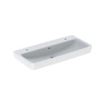 Keramag - geberit renova plan, lavabo, 100x48 cm, 2 trous pour robinet,