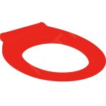 Geberit - selnova comfort - abattant wc pour personne � mobilit� r�duite square, sans couvercle, rouge ...