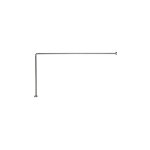 Gedy - cadre de rideau de douche d'angle chrom. dimensions : 80 x 170 cm. longueur des tuyaux rtractables. ...