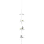 Gelco design - etagre colonne telescopique clipper blanc