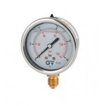 Manom�tre � glyc�rine raccordement inf�rieur genebre de 0 a 4 bar