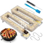 G�n�rateur de fum�e froide en inox - 22x19x4, 5cm - avec brosse � huile - parfait pour viandes et fromages ...