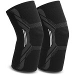 Genouillères, lot de 2, genouillères de compression élastiques et respirantes pour hommes et femmes, ... Genouillères, lot de 2, genouillères de compression élastiques et respirantes pour hommes et femmes, ...