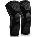 Genouillre compression unisexe taille l, mnisque / arthrite / sports, noir, maintien renforc