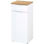 Germania - meuble de rangement 1 porte et 1 tiroir blanc et ch�ne - pesky