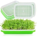 Germoir pour ggraines � germer, lot de plateau semis, 32. 5x23. 5x4. 5cm, plateau de germination de grande ...