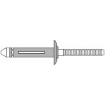 Gesipa bulb - tite rivet aveugle aluminium / aluminium 5, 2 x 17, 5 epdm 250 pi�ces