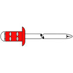 Gesipa - polygrip rivets aveugles alu / nirosta 4 x 17 f ral 9010 blanc pur 500 pi�ces