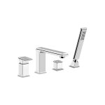 Gessi - eleganza, mitigeur monocommande 4 trous pour baignoire, bec Gessi - eleganza, mitigeur monocommande 4 trous pour baignoire, bec