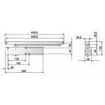 Geze - ferme - porte en applique ts 3000vbc bras r�glable glissi�re - noir