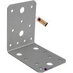 �querre d?assemblage renforc�e galvanis�e 90 x 90 x 65 mm ? plaque perfor�e connecteur m�tal fixation ...