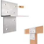 Gezu impex pice de connexion en t bois 121x121mm galvanise  chaud support de connexion murale et de ...