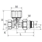 Robinet thermostatique droit 15x21 m30 r402vtl giacomini