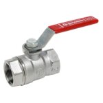 Giacomini - vanne  bille f - f 2 pouces 1 / 2 poigne  levier rouge r250x009