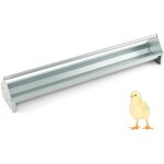Costway mangeoire poules portable, mangeoire  poulet en galvanis 15 l pour 12 poulet, trous de drainage, ...