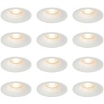 Gijs - spot encastrable - 12 pièces - ø 9. 5 cm - blanc - moderne - éclairage intérieur - salon i chambre ... Gijs - spot encastrable - 12 pièces - ø 9. 5 cm - blanc - moderne - éclairage intérieur - salon i chambre ...