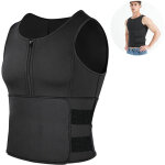 Gilet gainant amincissant en n�opr�ne pour homme, style sauna, avec fermeture �clair.