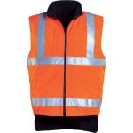 Gilet hi - vis foderato in pile reversibile coverguard arancione / nero xxl