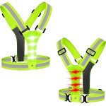 Gilet de sécurité led, élastique et réglable - gilet réfléchissant avec lumière led pour le jogging, ... Gilet de sécurité led, élastique et réglable - gilet réfléchissant avec lumière led pour le jogging, ...