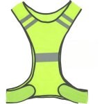 Gilet de scurit rflchissant, haute visibilit gilet jaune pour velo, course, jogging, rglable gilet ...