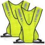 Gilet de scurit rflchissant et rglable avec poche, haute visibilit pour running, vlo et jogging, ...