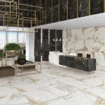 Carrelage grs crame effet marbre dorato 120x60 cm beige - brillant / poli - bote de 1. 42 m2 - gioia ...