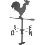 Girouette de jardin coq anthracite 45x74cm ? acier �poxy r�sistant au gel et aux uv ? syst�me de bille ...